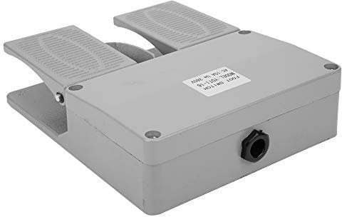 Interruptor de pedal doble, interruptor de pedal pequeño para tornos, equipos industriales, punzonadoras, taladros de columna