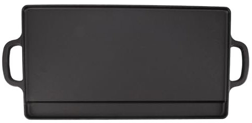 Grill Plate, Double-Sided Iron, Fast, Even Heating, Reversible Grill Plate for Outdoor Camping, Gas Stove, Induction Cooker (L)