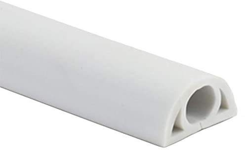 Cord Hider Wandmontierter TV-Kleber, halbrundes Kabelmanagement für Schreibtisch, unter dem Schreibtisch, Küchen, PVC-Kabel-Concealer-Drahtabdeckung (Farbe: Weiß, Größe: 10 m/33 Fuß Länge)