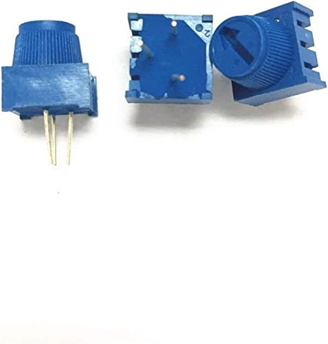 SFJSFIMQ Potentiometer 3386P-1-201 3386P-1-202 3386P-1-203 3386P-1-204 3386P 200 Ohm 2K ​​20K 200K 1/2W Trimmpotentiometer mit Knopf Elektronische Komponente (Size : 200K Ohm)