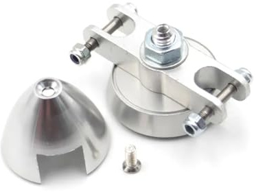 SPARKHOBBY Silver Aluminum Alloy Folding Propeller Spinner Cover D28 D33 D38 D43 D48mm Shaft Diameter 3.0/3.17/4.0/5.0mm for RC Glider DIY (1PC D43 3.17mm)