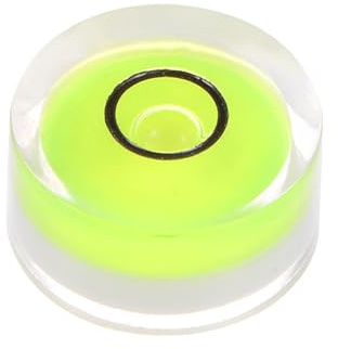 sourcing map Nivel de burbuja redondo de 18 x 9 mm, mini niveles de burbuja circular para nivelar cámara, trípode, telescopio, taller, marco de fotos, color verde