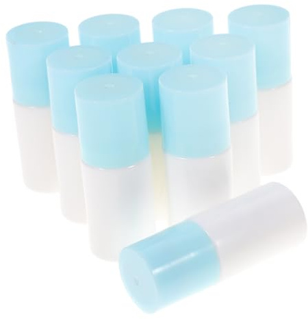 DRESSOOS 10 Pack Refillable Sponge Head Liquid Bottles Flat Bottles Empty Applicator Containers for Perfume Lotion Hair Colour Travel and Craft Use Compact Reusable Small Bottles