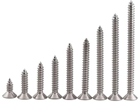 RSRSR Vis à Bois Longue à tête Plate Phillips, Fixations for projets de menuiserie et de Bricolage, Installation Facile, Parfaite for Le Bois et Les Panneaux de Fibres(M4(10pcs),140mm)