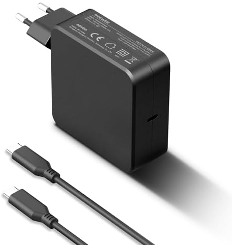 NEEWER Chargeur USB C 100W avec Câble USB C 100W Charge Rapide, Chargeur Mural GaN Adaptateur d'Alimentation AC pour NEEWER HB80C HS60B HS60C Video Lights V Mount Batteries NP-F Chargers,PD200W0500G4T