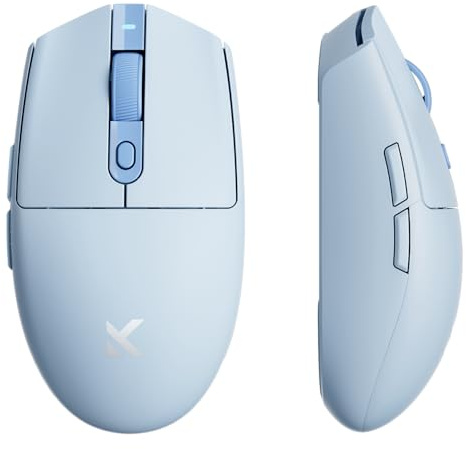 MCHOSE G3 Ultra Leggero Gamer Mouse 64 g, 26 000 DPI, 8000 Hz Polling Rate, 650 IPS, 8 Pulsanti Programmabili, Mouse da Gioco Wireless/Cablato/BT 5.0/2.4Ghz, Batteria 170 h, PC e Mac - Blu