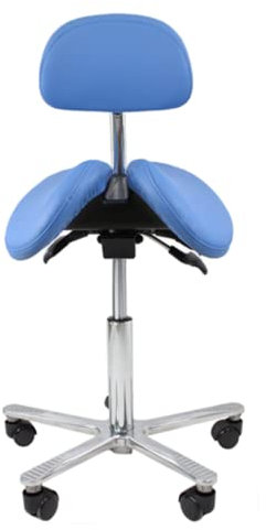 LULUMAIC Ergonomischer Sattelhocker Rolling Verstellbarer Sattelstuhl mit Rückenlehne für Zuhause, Zahnarzt, Salon, Bürositz, C, L.