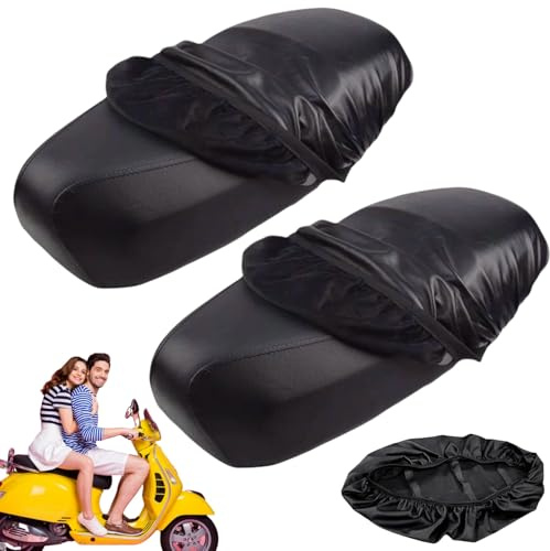 Funda Asiento Moto para Asientos,2pcs Funda para Asiento de Moto,Funda Asiento Motos Impermeable,Funda para Asiento Motos Antideslizante y Resistente al Desgaste