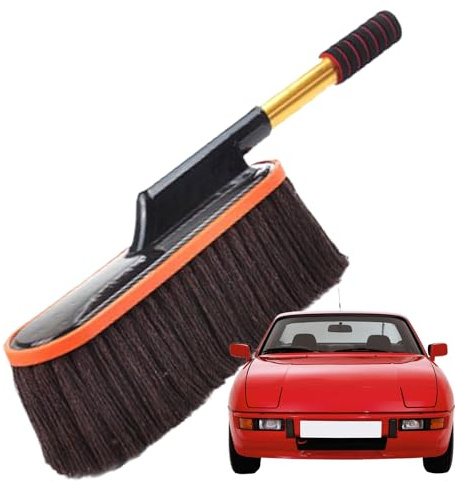 Cochecito para Coche, Escoba removedora Extensible, Lavable, Cepillo Encerado para Limpieza de Coche, hogar, Tablero de Instrumentos, Pelo de Animales, Ventilador de Techo y de aireación