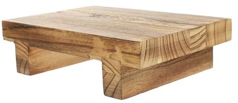 Gadpiparty Vintage Wooden Desktop Storage Rack Small Stool Rustic Plant Stand Multi-Functional Storage Tray for Home Office Balcony Decor