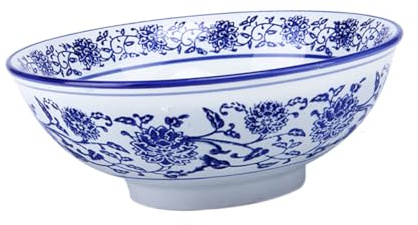 FELTECHELECTR Bol à Ramen Céramique Bol à Soupe Et Nouilles Grand Format pour Salades Céréales Fruits Et Plats Asiatiques Résistant Et Facile à Nettoyer