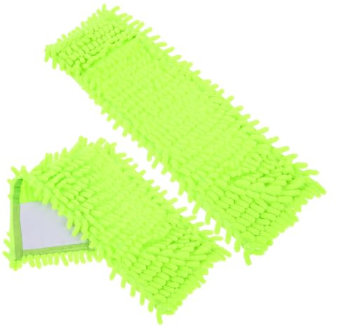 TOGEVAL Accessoires pour Balai-Serpillière Serpillière Pratique en Chenille, Chiffon de Nettoyage, Remplacement pour Vadrouille à Plat, Lot de 2 pour Sol