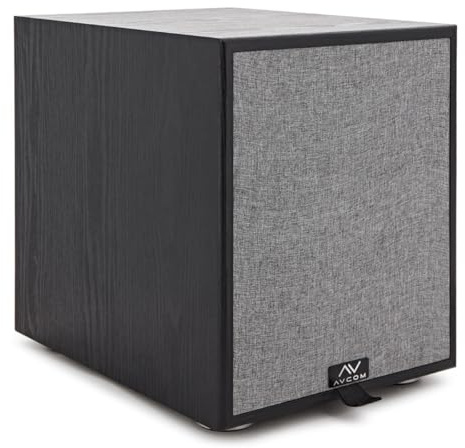 AVCOM Active Subwoofer 8 Inch 160W Class D Amplifier, Black