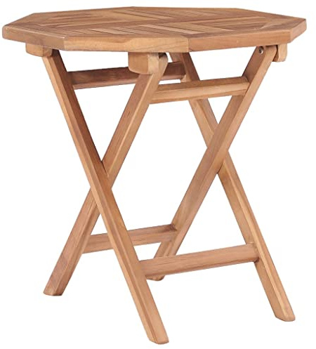 Zeehear trädgårdsbord fällbart av teak 45 x 45 x 45 cm, väderbeständigt, utrymmesbesparande för trädgård, terrass, balkong, utomhus, sidobord, loungebord, campingbord