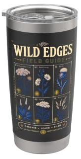 Cyanotype Botanical Fern Wildflower Art Stainless Steel Insulated Tumbler