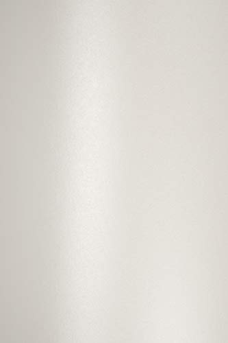 Netuno 10x Perlmutt-Karton Weiß DIN A4 21 x 29,7 cm 250g Majestic Marble White Effektkarton Weiß Glanz für Hochzeit Geburtstag Taufe Weihnachten Einladungen Visitenkarten