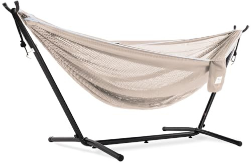 Vivere Amaca in rete con supporto (280 cm) - Sand/Sky