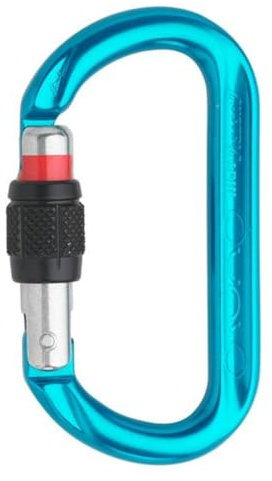 AustriAlpin Ovalo GI Alu Schraub-Karabiner, azurblau