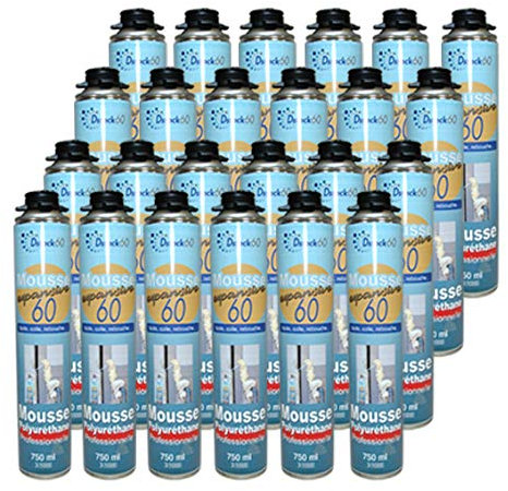 DSTOCK60-24 Stück Bauschaum/Montageschaum 750ml - Isolierung, Kleber, Abdichtung - für den Innen- und Außenbereich