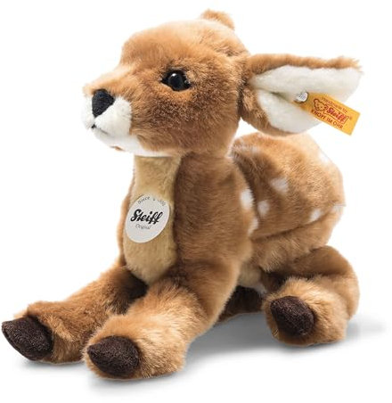 Steiff Kuscheltier Romy Rehkitz, Süßes Stofftier mit Kunststoffaugen, Kinder, Jungen & Mädchen, Plüschtier 23 cm, Hellbraun, 073991