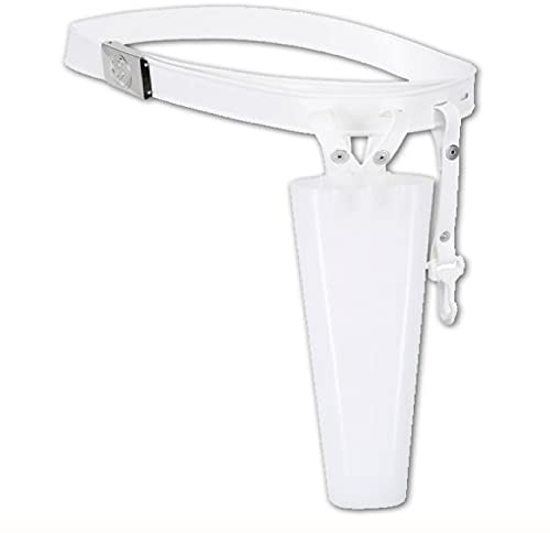 TronicXL Messerköcher für 4 Messer + Koppel Messertasche weiß Gürtel Köcher Kunststoff hygienisch Messerkoppel Messertasche