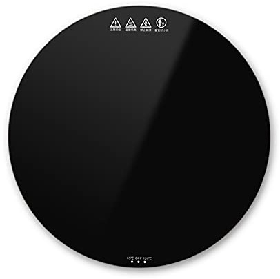 FacilBuy Calentador de Platos Eléctrico, Calientaplatos, con 2 Controles de Temperatura (65 ° C / 120 ° C), Bandeja Redonda para Servir Calentador de Alimentos, para Bufés, Cocinas, Cenas en Casa