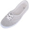 Womens Lightweight Slip On Canvas Summer Holiday Casual Ballerina Style Pumps Dolly Shoes - Grey - UK 3 / EU 36