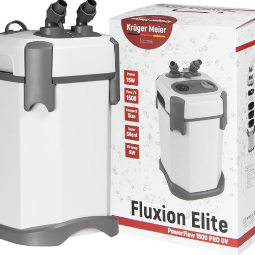 Krüger Meier Fluxion Elite 1800 UVC Pro – Filtro Externo con lámpara UV para acuarios 120-350 L