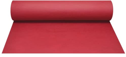 ACESA Rollo de Mantel de Tela Largo - Para Eventos y Hostelería - Desechable, Impermeable, 1,2x50m (Rojo)