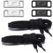 NDTEZUGT 2 pares Cordones Planos para Air Force 1 con Hebillas Metálicas Decorativas, Cordones de Repuesto Finos (Negro,63/160cm)