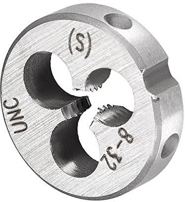 CoCud Rund Schneideisen #8-32 UNC Gewinde Werkzeug Stahl Schraube Werkzeuge | 1Stk, 9SiCr Legierung, Für Machine Gewinde Reparatur