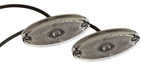 Aspöck LED Umrissleuchten Set Flatpoint II 2 Stück 12 V weiß 102 mm breit 46 mm hoch 14 mm tief Flachkabel 0,5 m für Anhänger LKW Landmaschinen Seitenmarkierungsleuchte Reflektor