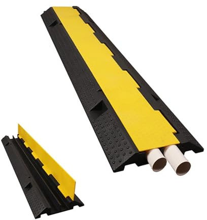 JCSRYD Protezione del Cavo Copertura per Cavi Stradali per Pavimentazione Esterna, Limite di Carico 3T, Protezione per Rampa in Gomma, Passacavo per Pavimento (Size : 100x25x5cm/39.4x9.8x2in)