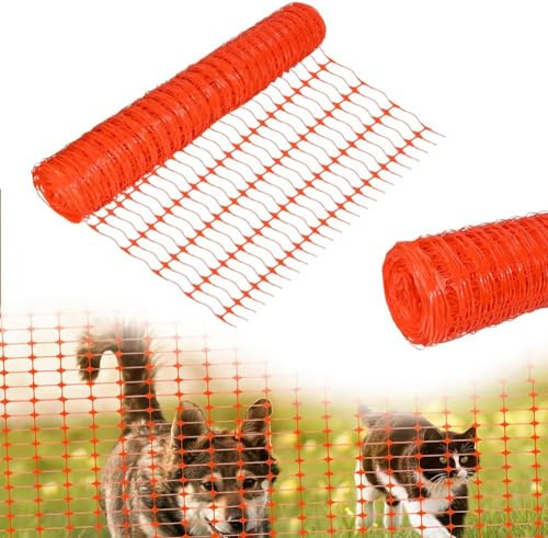 TRMLBE Clôture de clôture en plastique - 1 x 30 m - Orange - Filet de protection - Clôture de chantier - Rouleau - Clôture de jardin - Clôture mobile - 30 m