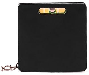 UNbit Maßbänder, 100 cm Mikro-Maßband, Schlüsselanhänger, quadratisches Maßband mit Farbverlaufslineal(Color:Black)