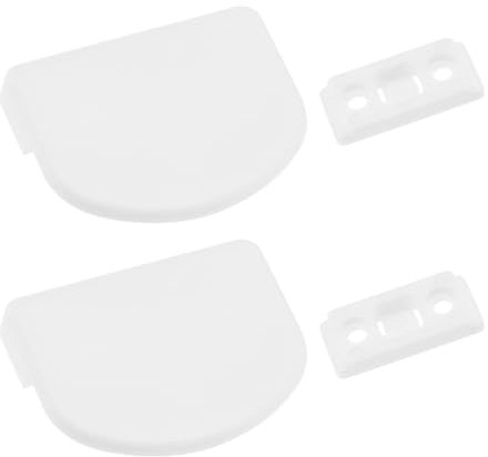 EMSea 2 Sets Balkontürgriff, Terrassentür, Zuggriff-Set, kompatibel mit Schüco 298973 Ziehgriffschale, 60 mm x 47 mm, Weiß