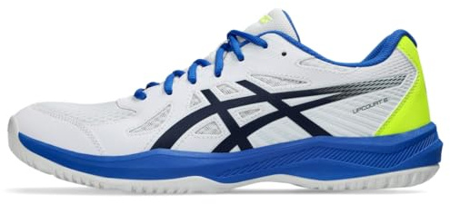 ASICS Men's Upcourt 6 Volleyball Shoes, White/Midnight, 8.5 UK