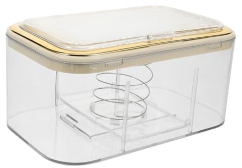 KONTONTY Taschentuchbox-Abdeckung Transparent Mit Federheber Für Schreibtisch Oder Regal Als Taschentuchbox-Halter Fürs Wohnzimmer Und Büro