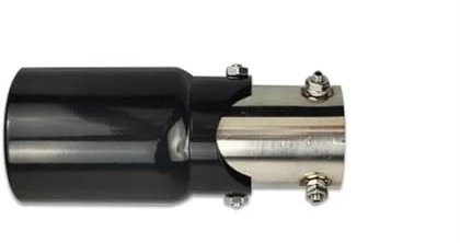 DZSLLOOI Auspuffblenden 38–54 Mm Einlass Verstellbarer Winkel Verstellbarer Edelstahl-Auto-Auspuff Schalldämpfer Heckkehle Endrohrblenden Blende(Schwarz)