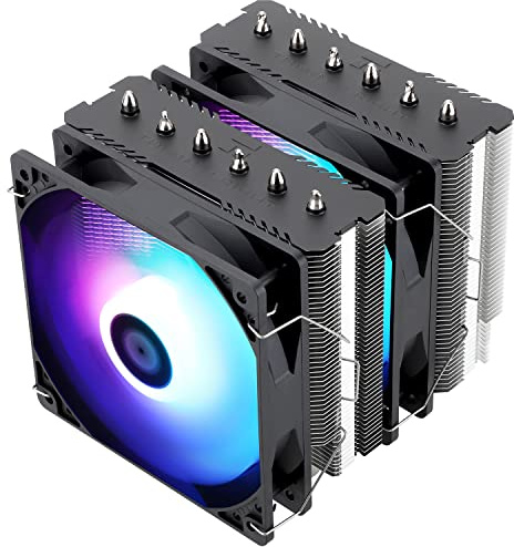 TR - Peerless Assassin 120 SE ARGB - Enfriador de aire para CPU, 6 tubos de calor, enfriador de torre dual, con ventiladores duales TL-C12C-S PWM, velocidad de 1550 rpm, enfriador de PC de escritorio