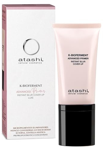Atashi K-Bioferment Instant Blur | Advanced Primer Facial Antiedad | Piel Suave y Sedosa. Piel Joven al Instante | Cobertura Luxe | 50 ml
