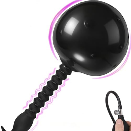 Inflatable Butt Plug Inflatable Dildo Inflatable Buttplug Anal Pump Anal Stretch Inflatable Anal Beads Balloon Tapon Anal Beads Anal Expander Ball Expanding But Plug Silicone Anal Plug for Women Men