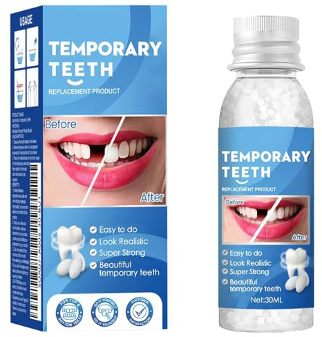 Tooth Filling Repair kit, Temporary Tooth Filling & Moldable False Teeth Repair Kit – Dental Repair Beads to Replace Missing or Broken Teeth, Halloween False Teeth