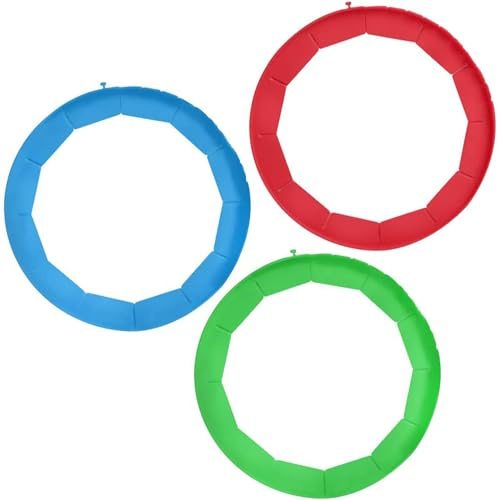 Adjustable Silicone Pie Crust Shield,3 Pcs Adjustable Silicone Crust Protection Shield Kitchen Tool for Baking Pie Pizza Fit 8.5 to 12 Inch Diameter Pies