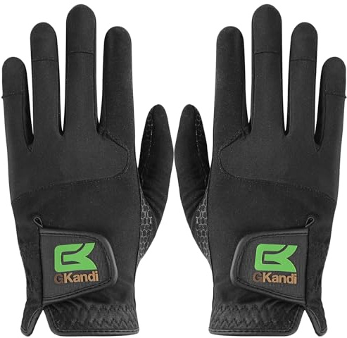 Golf Gloves Men Left Right Hand Premium 2 Pack 1 Pair,Men's Golf Gloves Anti-Slip Stretch Design with Enhanced Grip in Breathable Fabric Available in S M ML L XL Sizes (M, Ambidextrous)