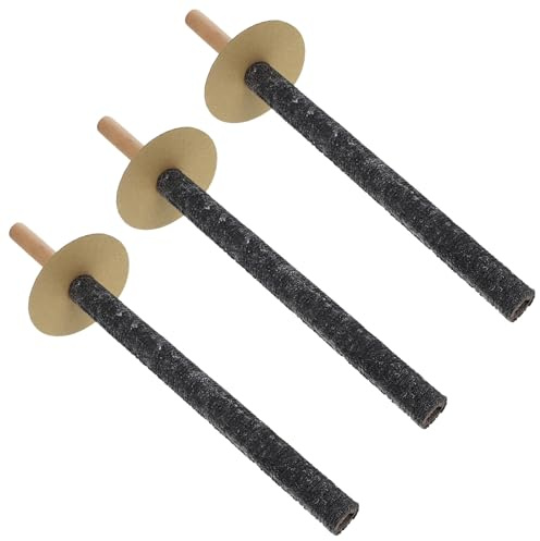 Yardwe Torcia da Esterno in Legno 30 Cm Set da 3, Torcia Portatile Cerata per Giardino e Patio, Illuminazione per Eventi All’aperto, Matrimoni e Campeggio