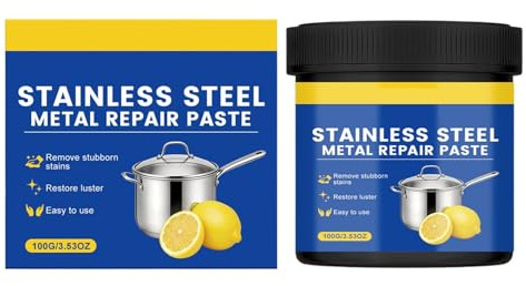 Reparera Rostfritt Stål För Hushållsapparater - 100 g Polerande Återställningspasta | Pasta För Rostfritt Stål - för Vitvaror Ugn Kokkärl Kylskåp Köksredskap Matlagning Restaurang Studentrum Husbil