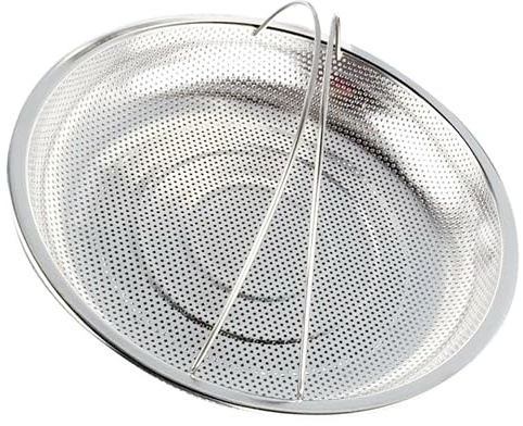 Panier Vapeur Panier à Maillage Perforé en Acier Inoxydable Argenté | Poignée, Design Multifonction Léger, Nettoyage Facile, Accessoire de Cuisson Vapeur Réutilisable