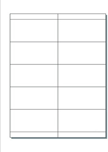 Print-Ready Name Badge Inserts (2 x 4-1/4), 10-UP, Perfed for Separation on 8-1/2 x 11 White 67lb Vellum Paper - 250 Sheets (2500 Inserts)