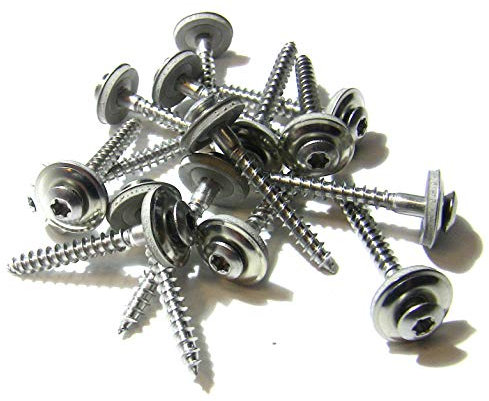 100 Stk. Spenlgerschrauben Edelstahl V2A mit EPDM Dichtscheibe Teilgewinde Torx 4,5x20->4,5x80 (4,5 x 20)